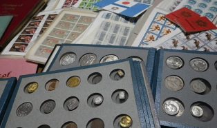 切手と古銭のコレクション、お茶道具